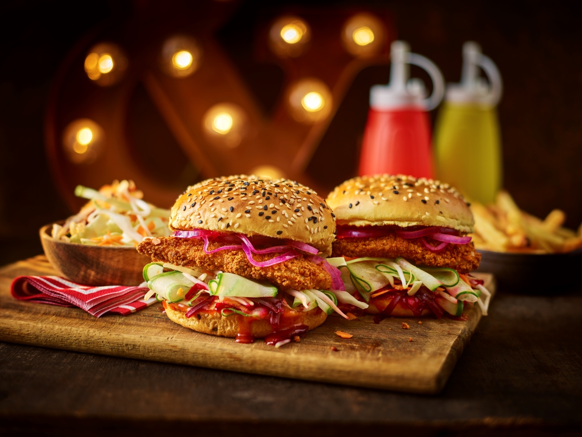 Air Fryer Crispy Korean Chicken Burger